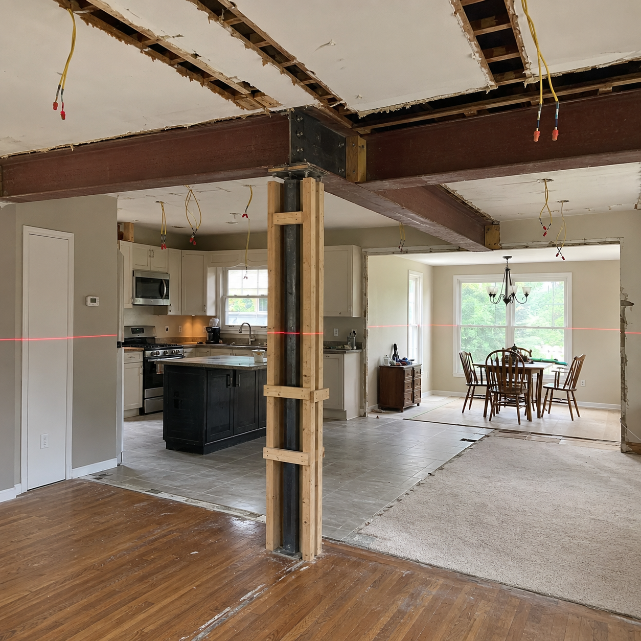 Multiple Wall Removal by WM Construction, Centerville, MA