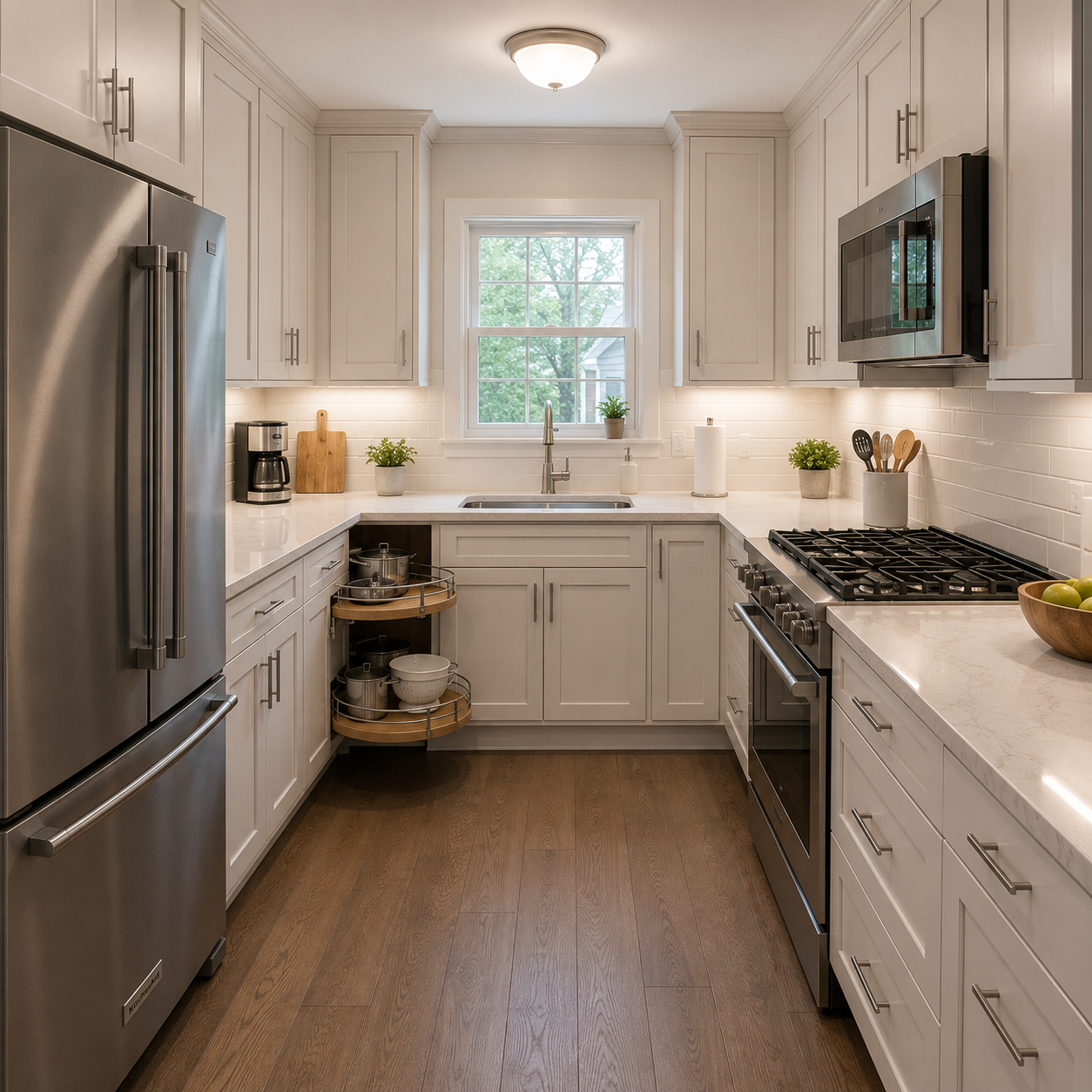 Compact U-Shape Kitchens by WM Construction, Centerville, MA