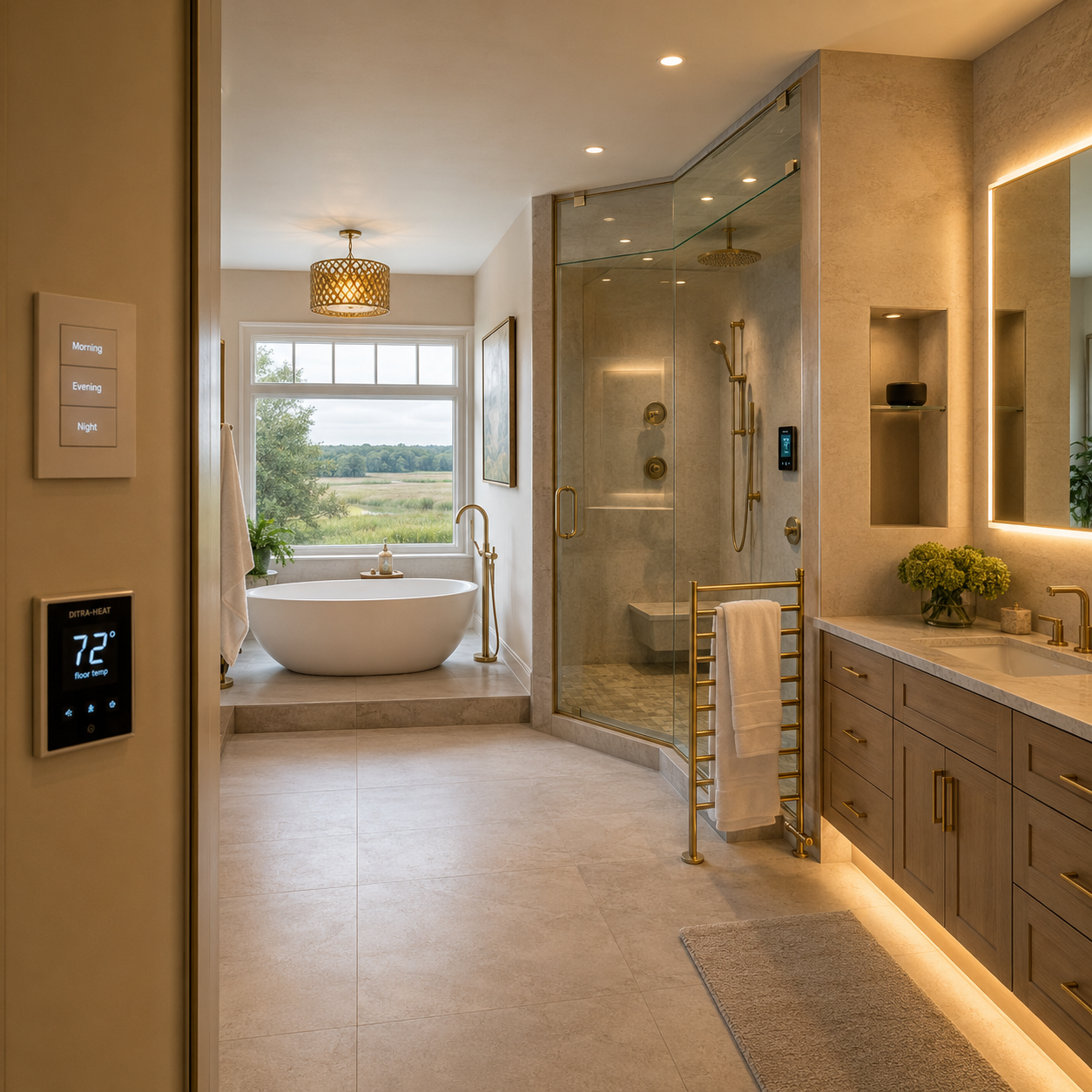 Spa-Tier Master Bath by WM Construction, Centerville, MA