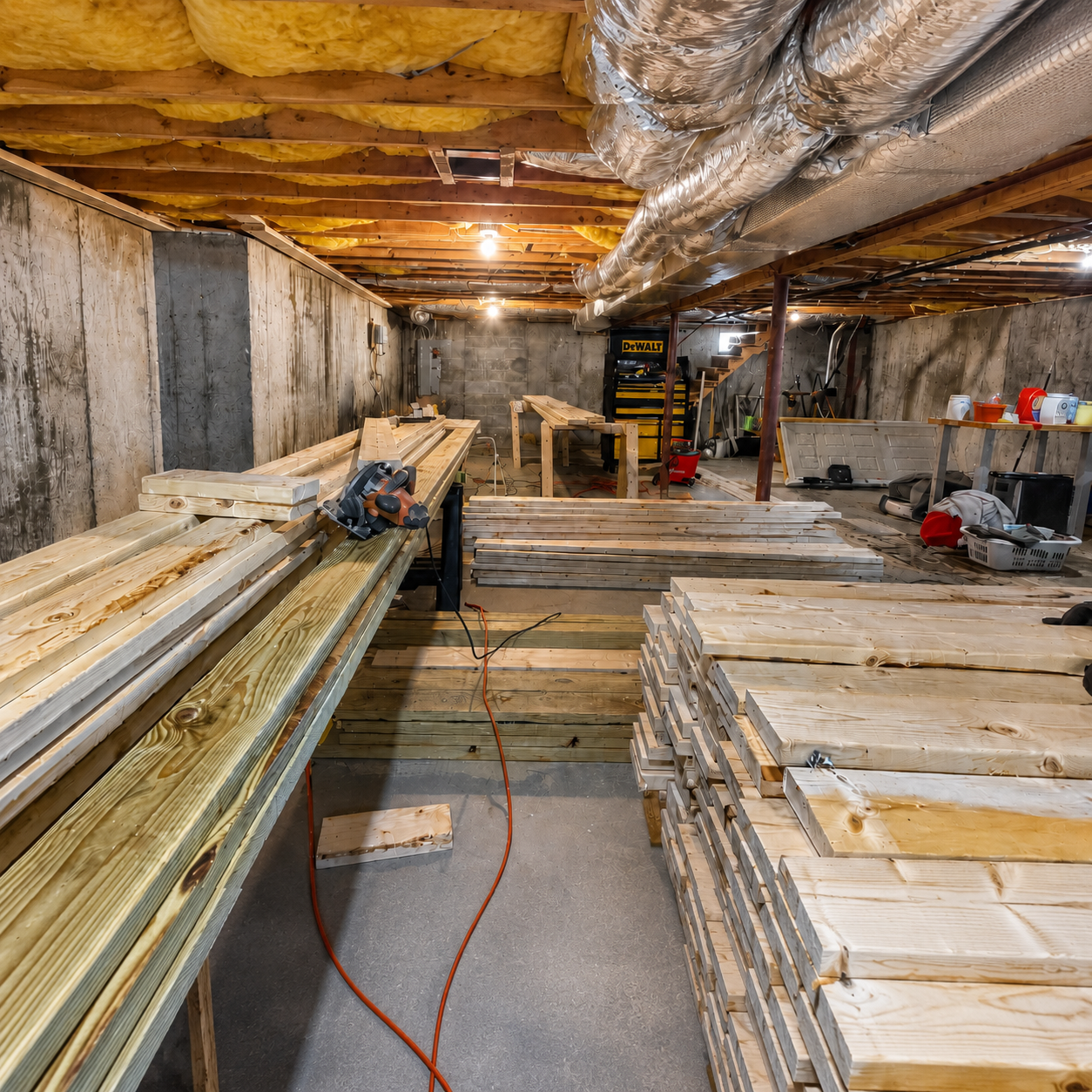 Basement Remodeling on Cape Cod, MA, WM Construction project in Centerville, MA