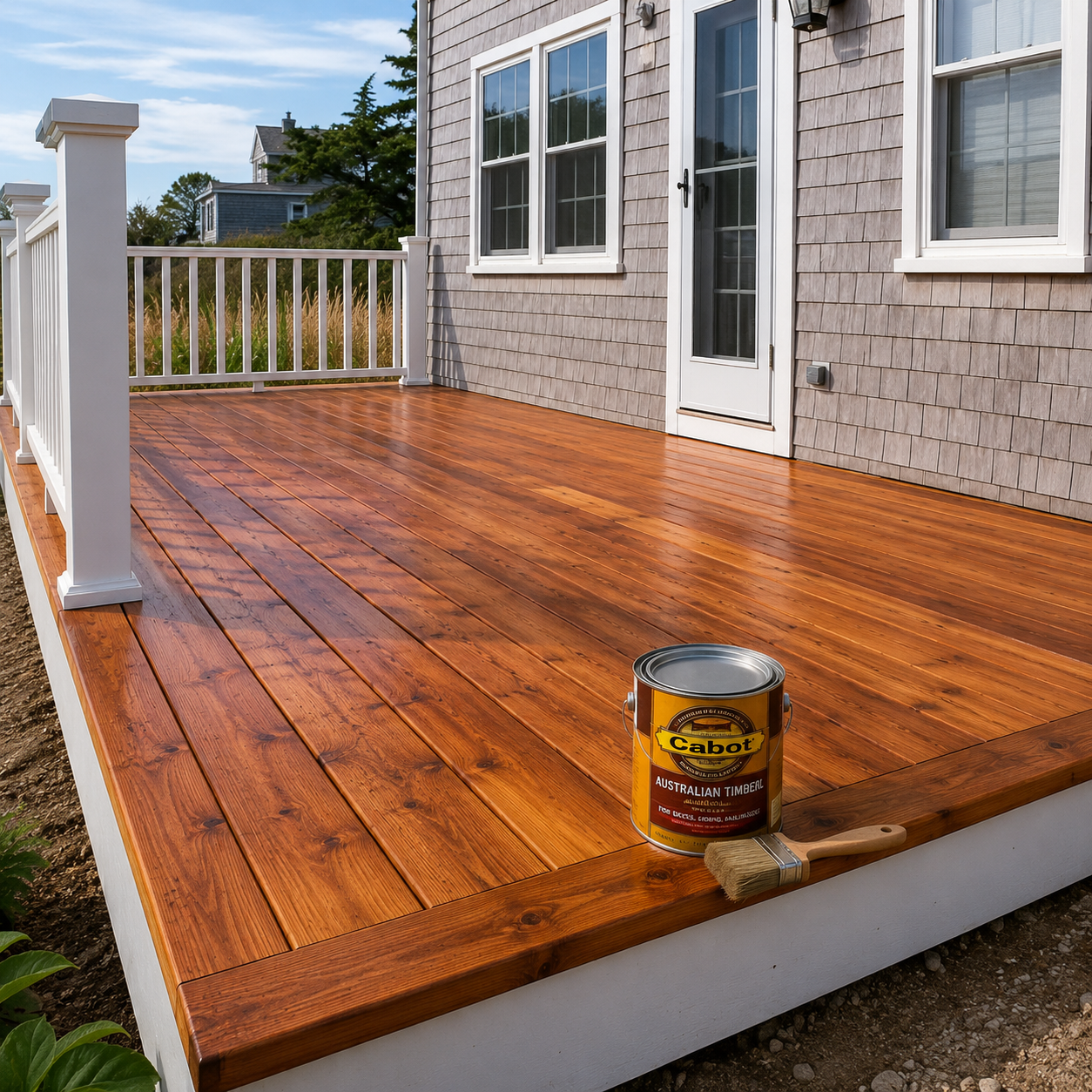 Cedar Deck Installation on Cape Cod in Centerville