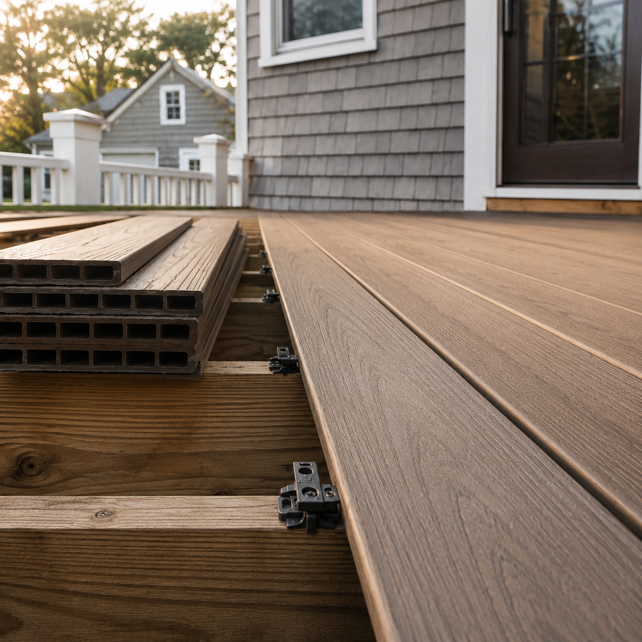 Composite Deck Installation on Cape Cod in Centerville
