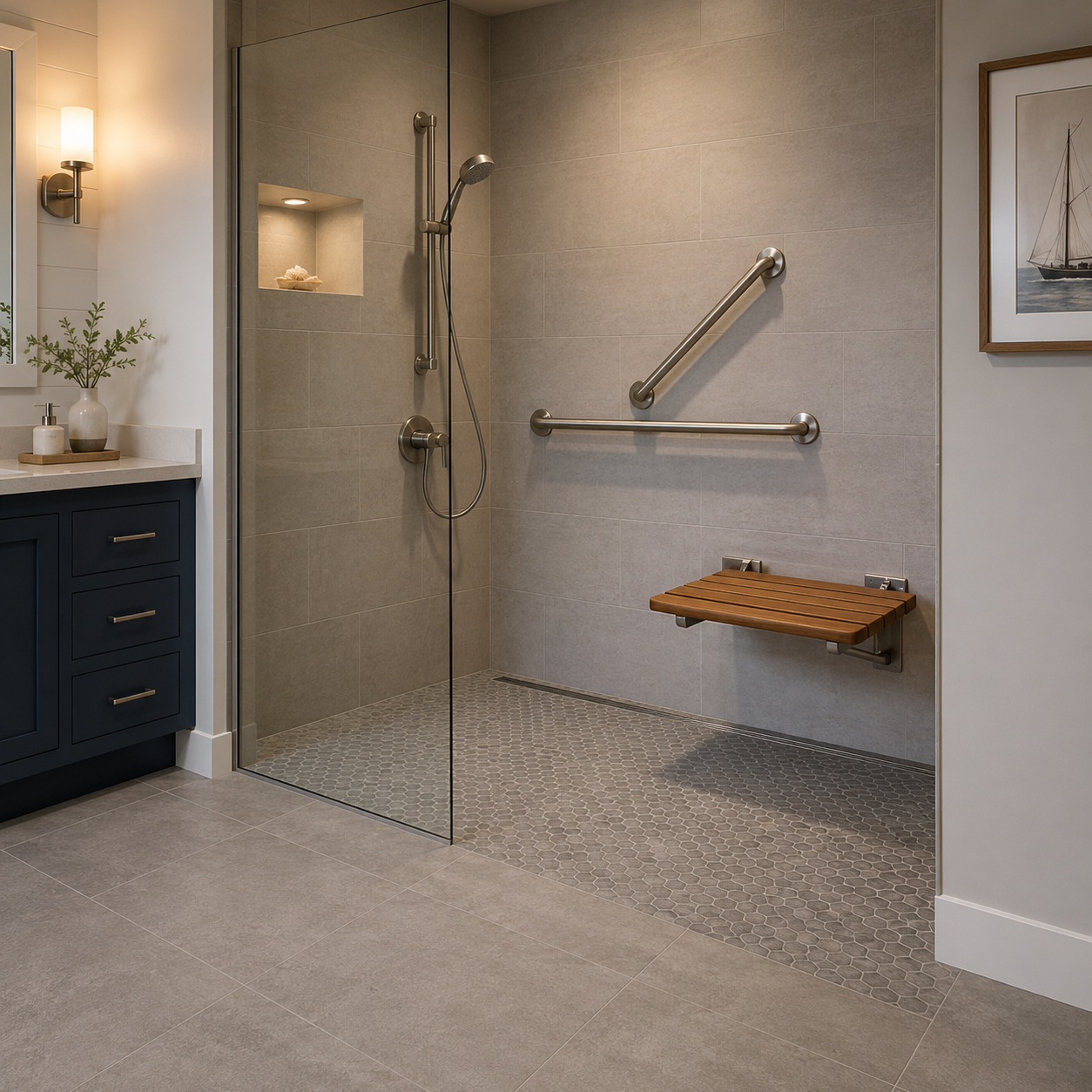 Curbless Conversion (ADA-Aligned Aging-In-Place) by WM Construction, Centerville, MA