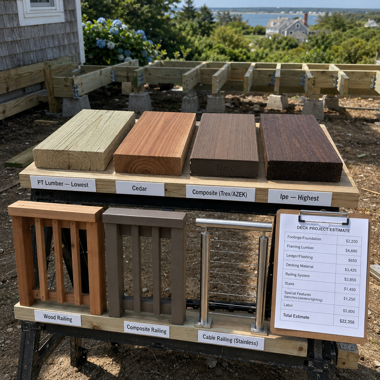 Deck Building on Cape Cod, MA, WM Construction project in Centerville, MA