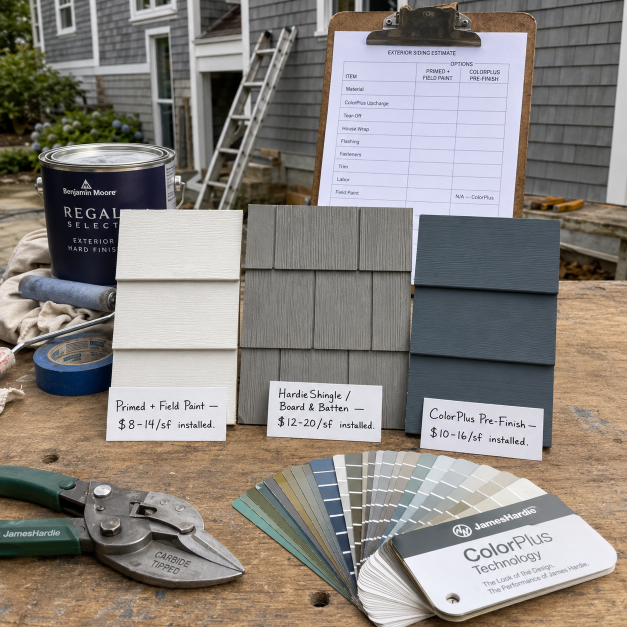 Fiber Cement Siding on Cape Cod, MA, WM Construction project in Centerville, MA
