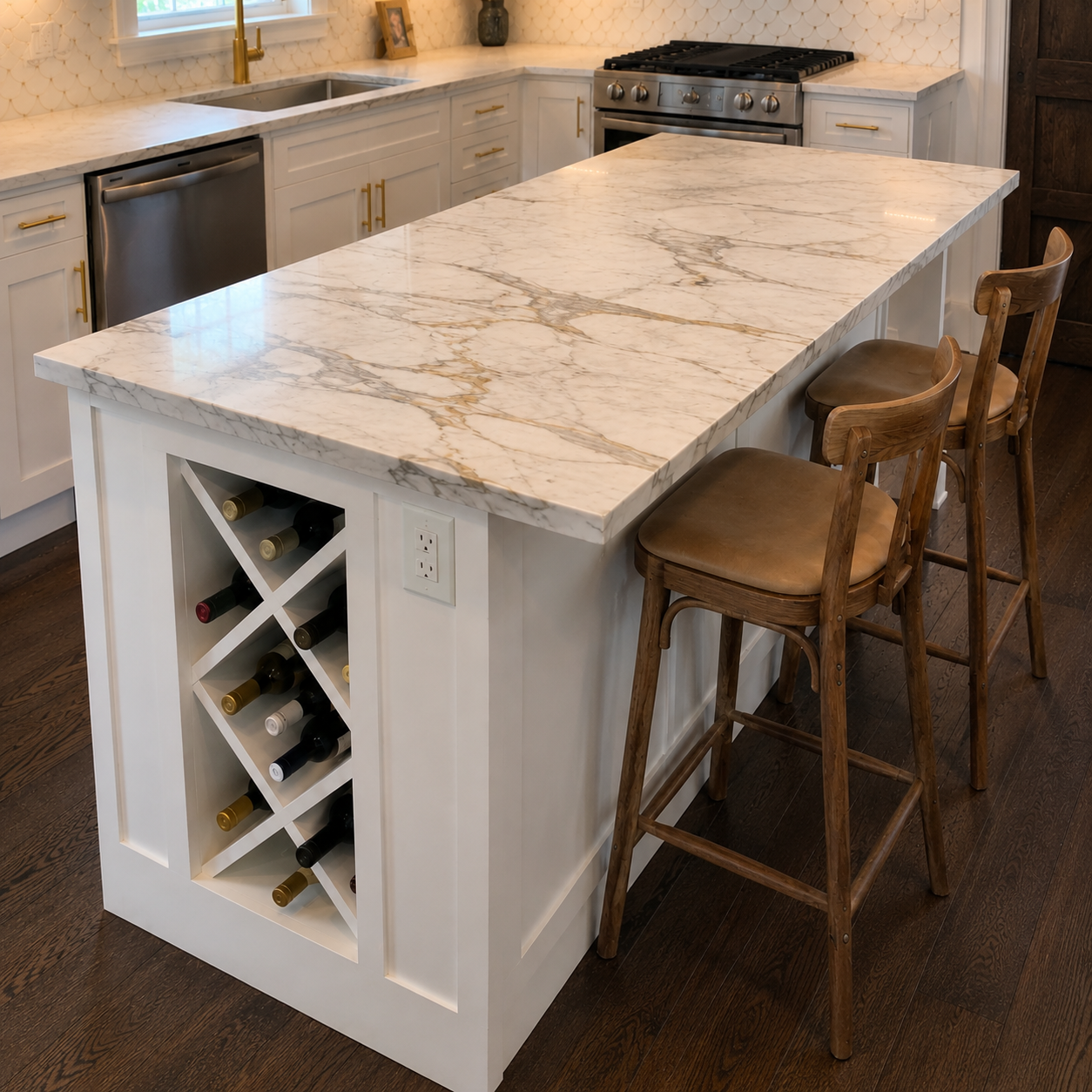 Kitchen Island Installation on Cape Cod in Centerville