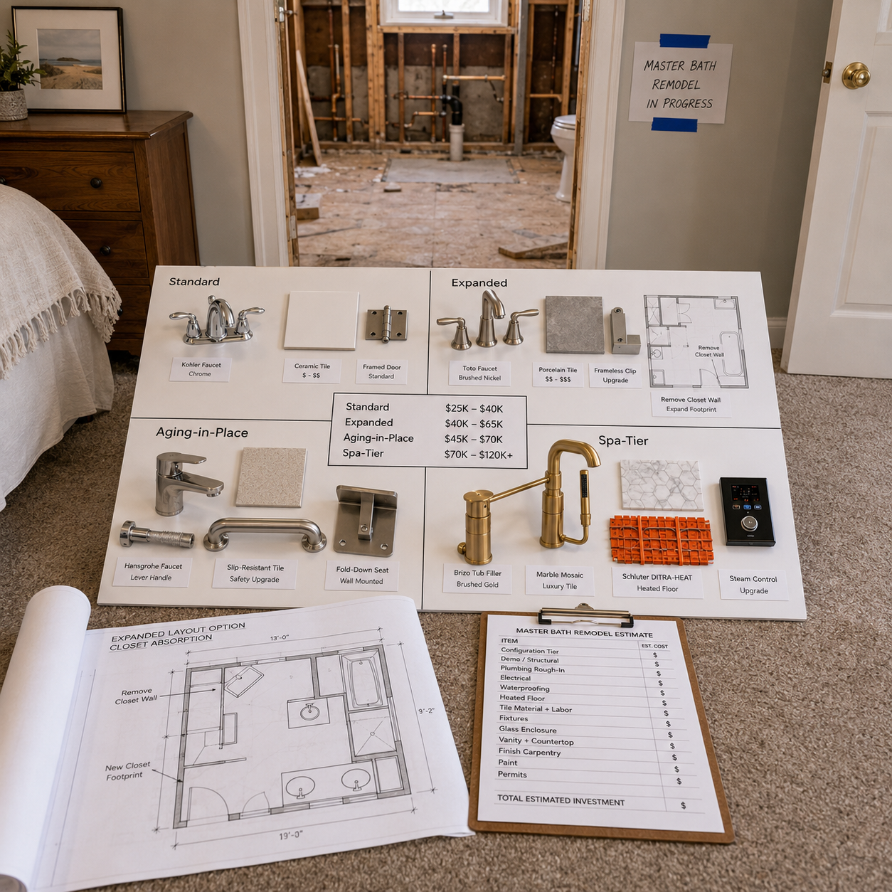 Master Bathroom Remodel on Cape Cod, MA, WM Construction project in Centerville, MA