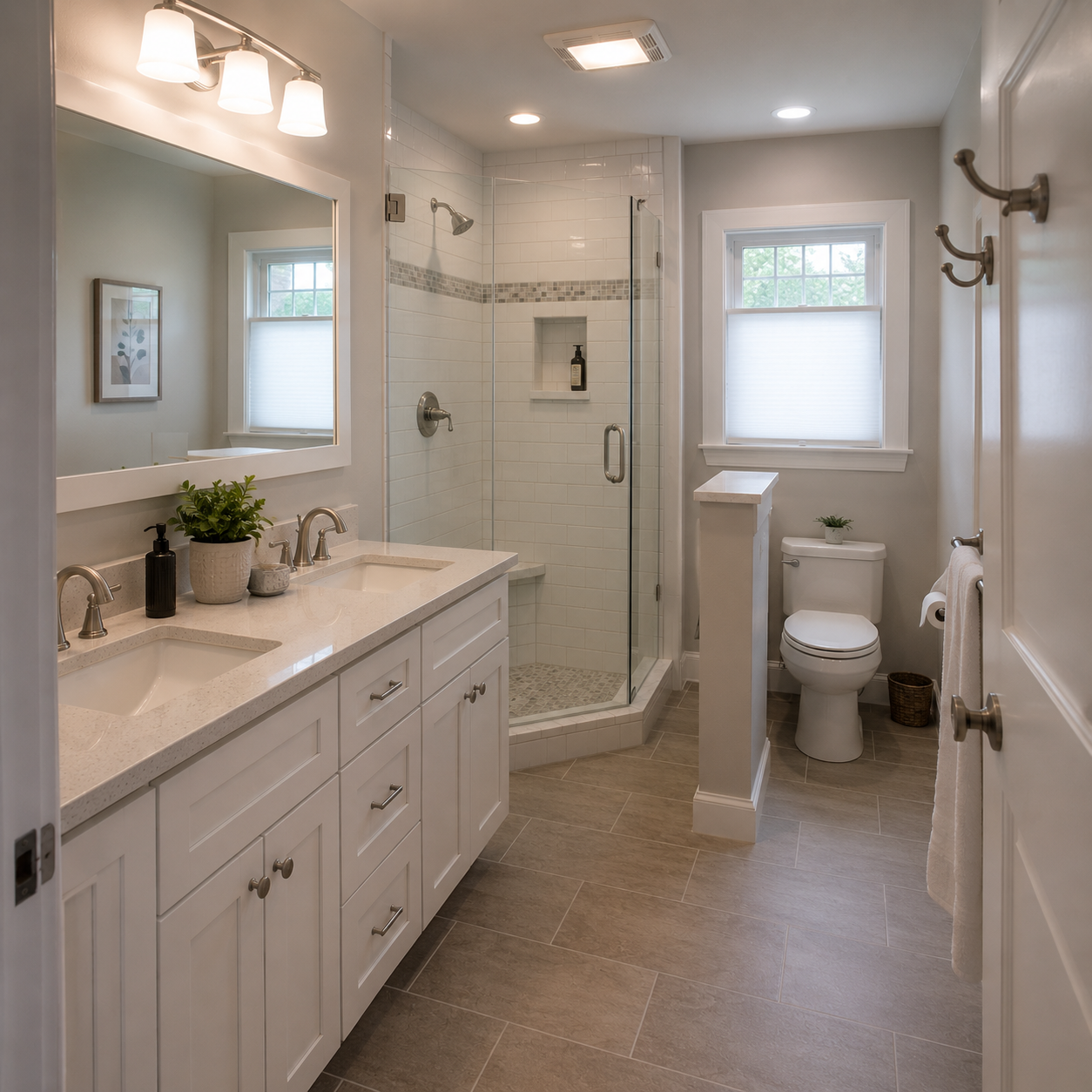 Standard Master Bath (75 to 100 sqft) by WM Construction, Centerville, MA