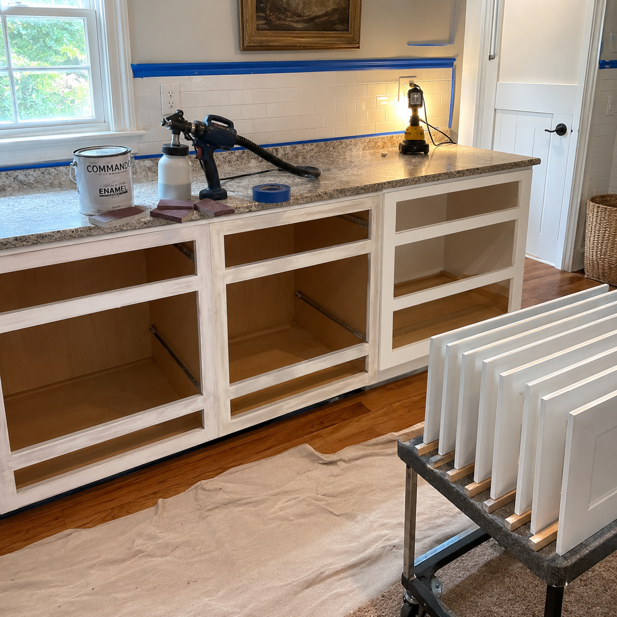 Painted Finish Refacing by WM Construction, Centerville, MA
