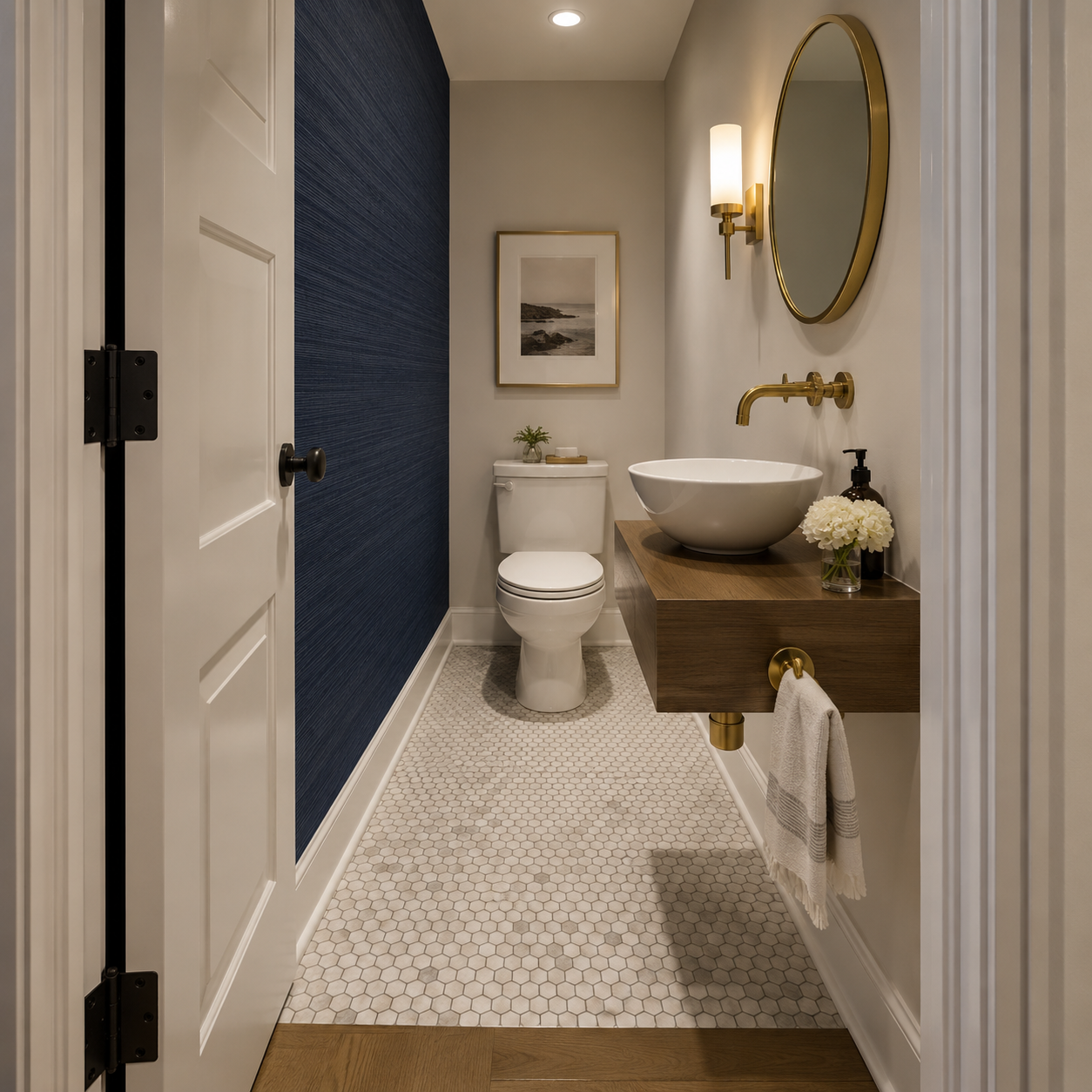Powder Room or Half Bath (Under 30 sqft) by WM Construction, Centerville, MA