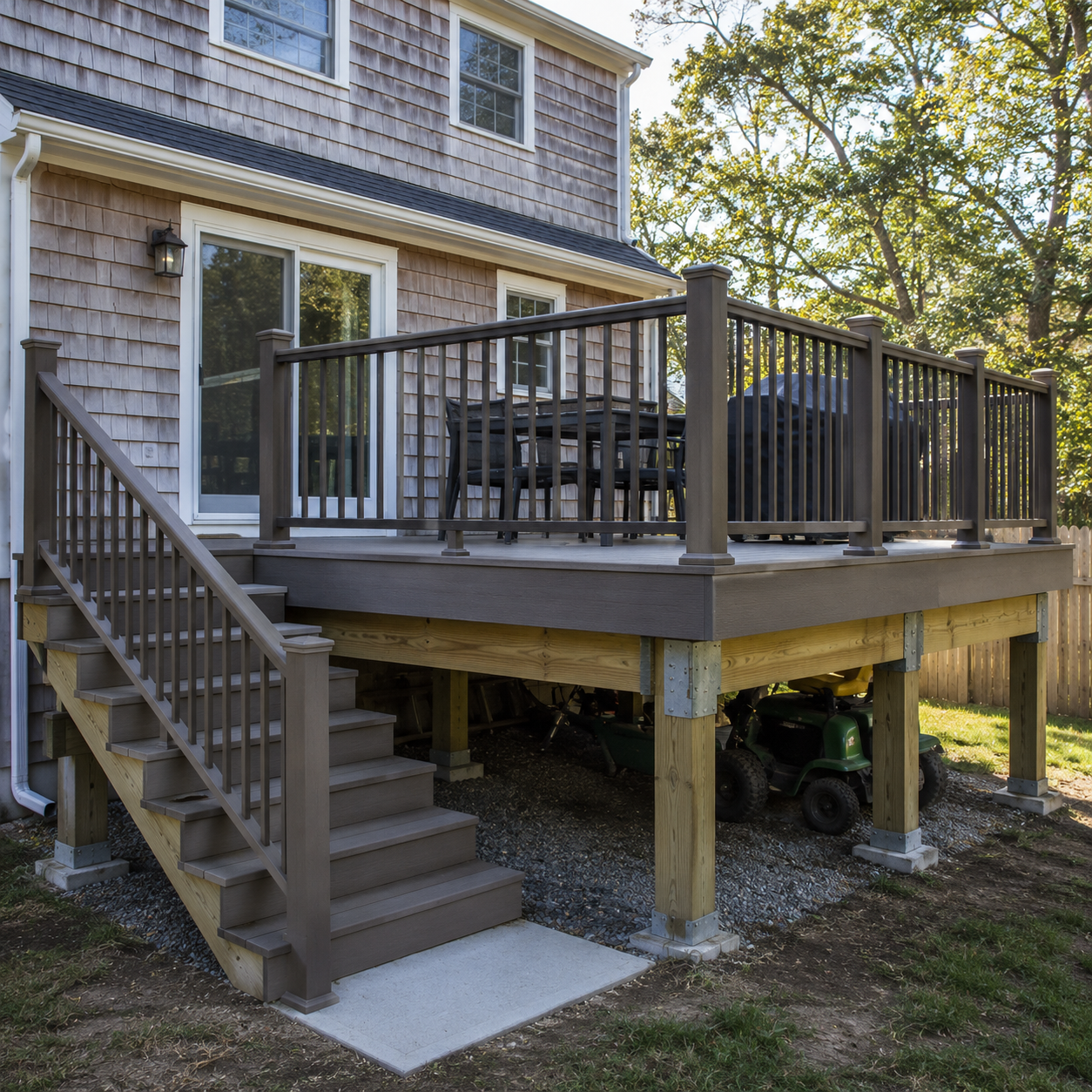 Raised Deck by WM Construction, Centerville, MA