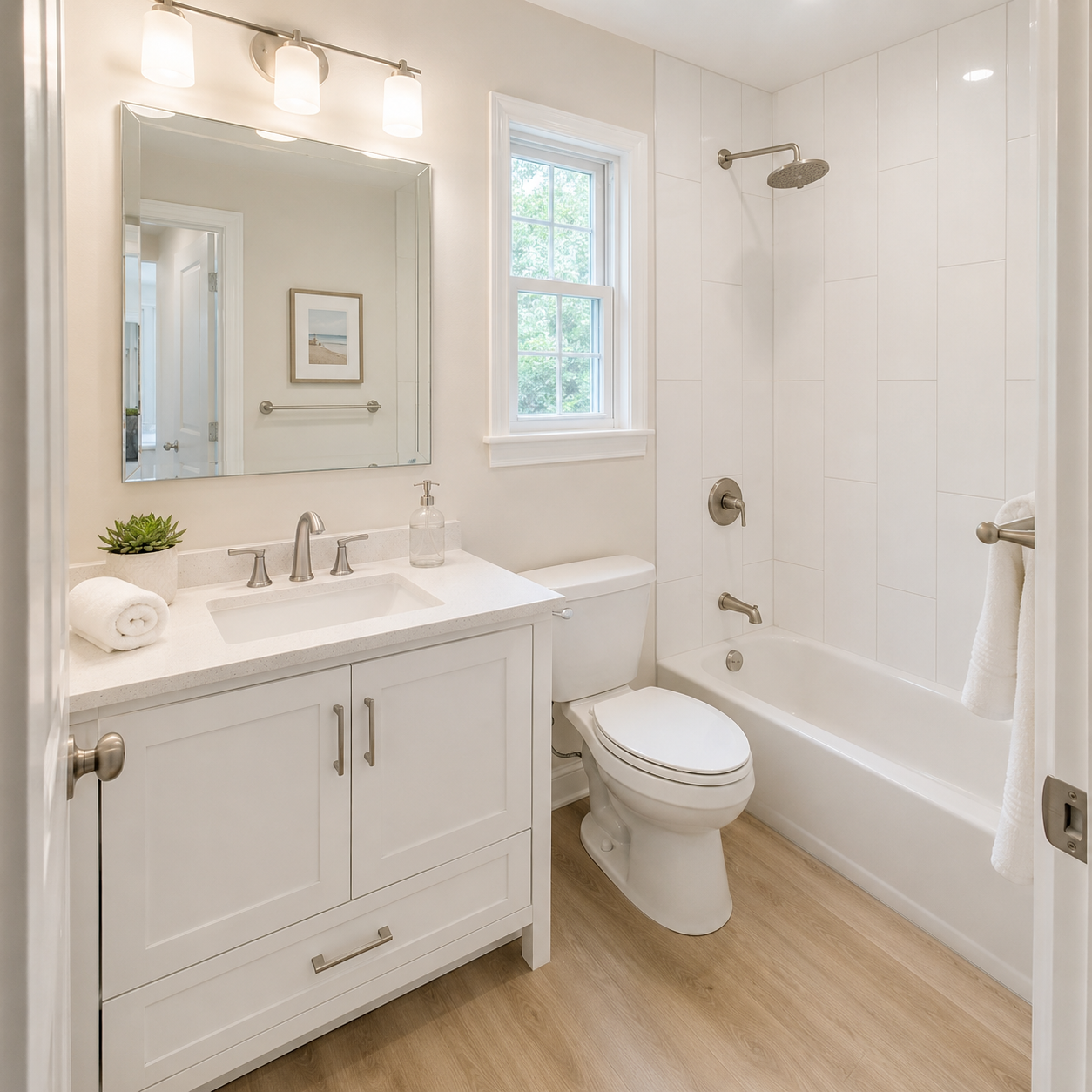 Resale-Optimized Compact Bath by WM Construction, Centerville, MA