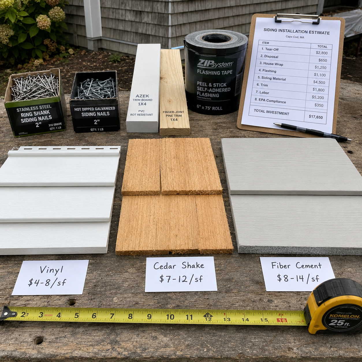 Siding Installation on Cape Cod, MA, WM Construction project in Centerville, MA
