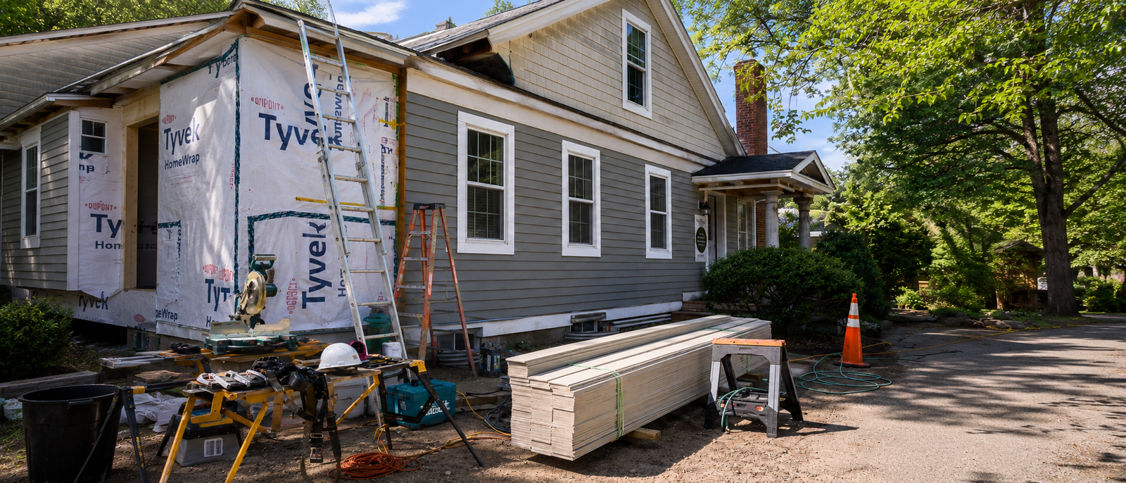 Siding replacement on Cape Cod by West Mountain Construction, serving Dennis MA