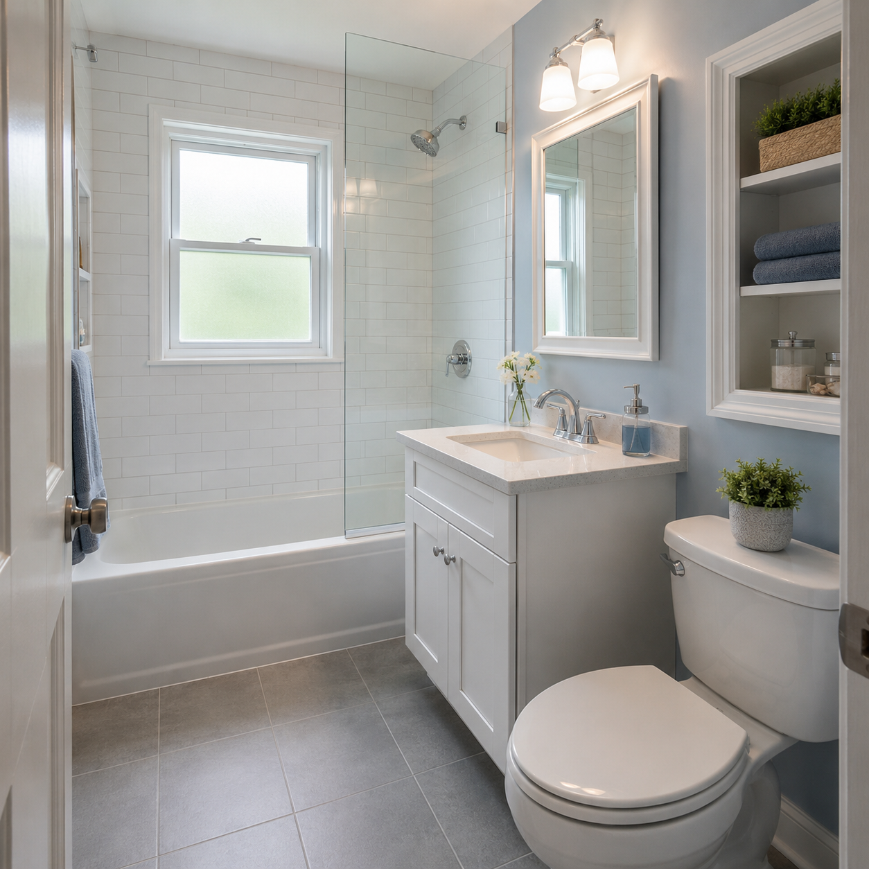 Standard Compact Bath (40 to 60 sqft) by WM Construction, Centerville, MA