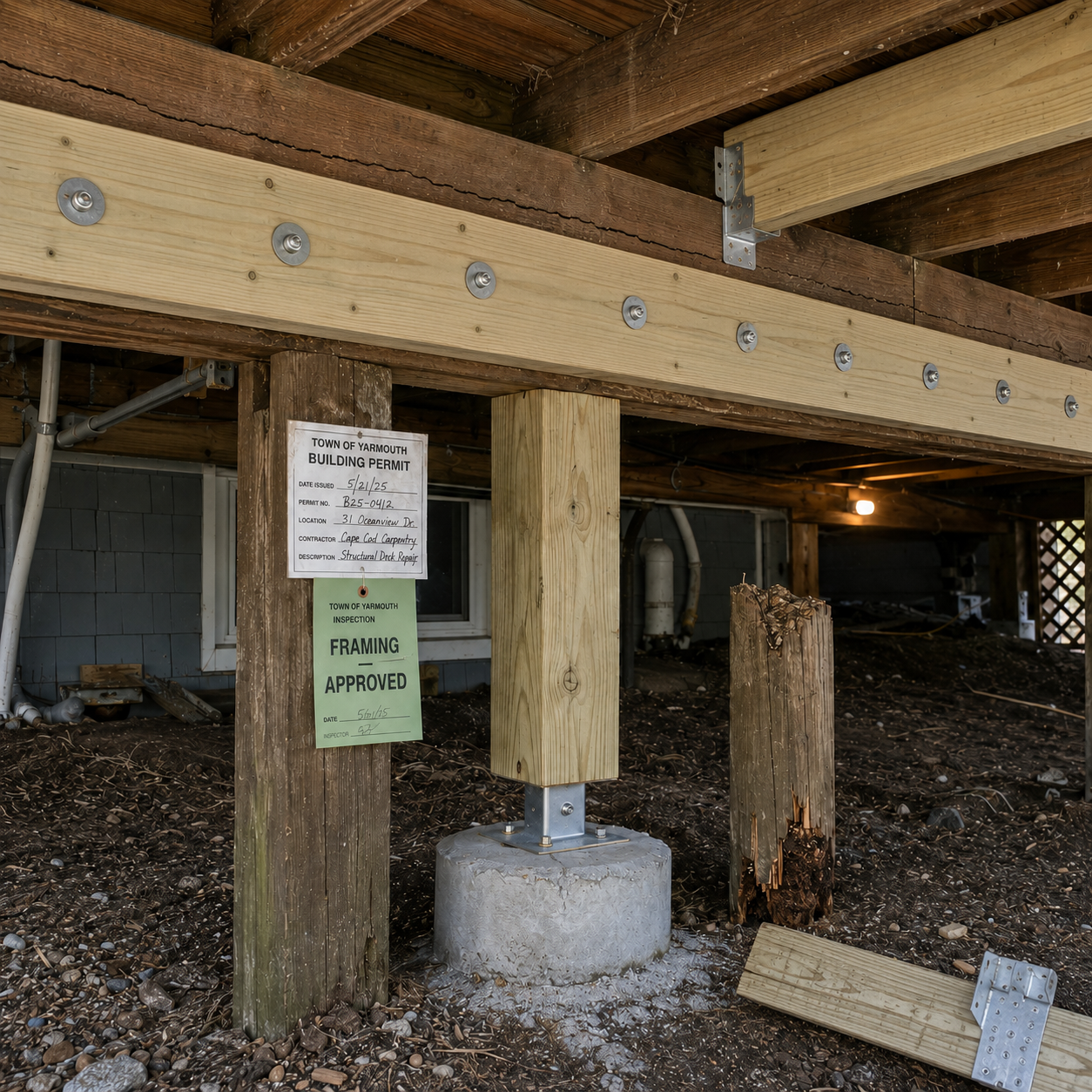 Structural Critical Repair by WM Construction, Centerville, MA