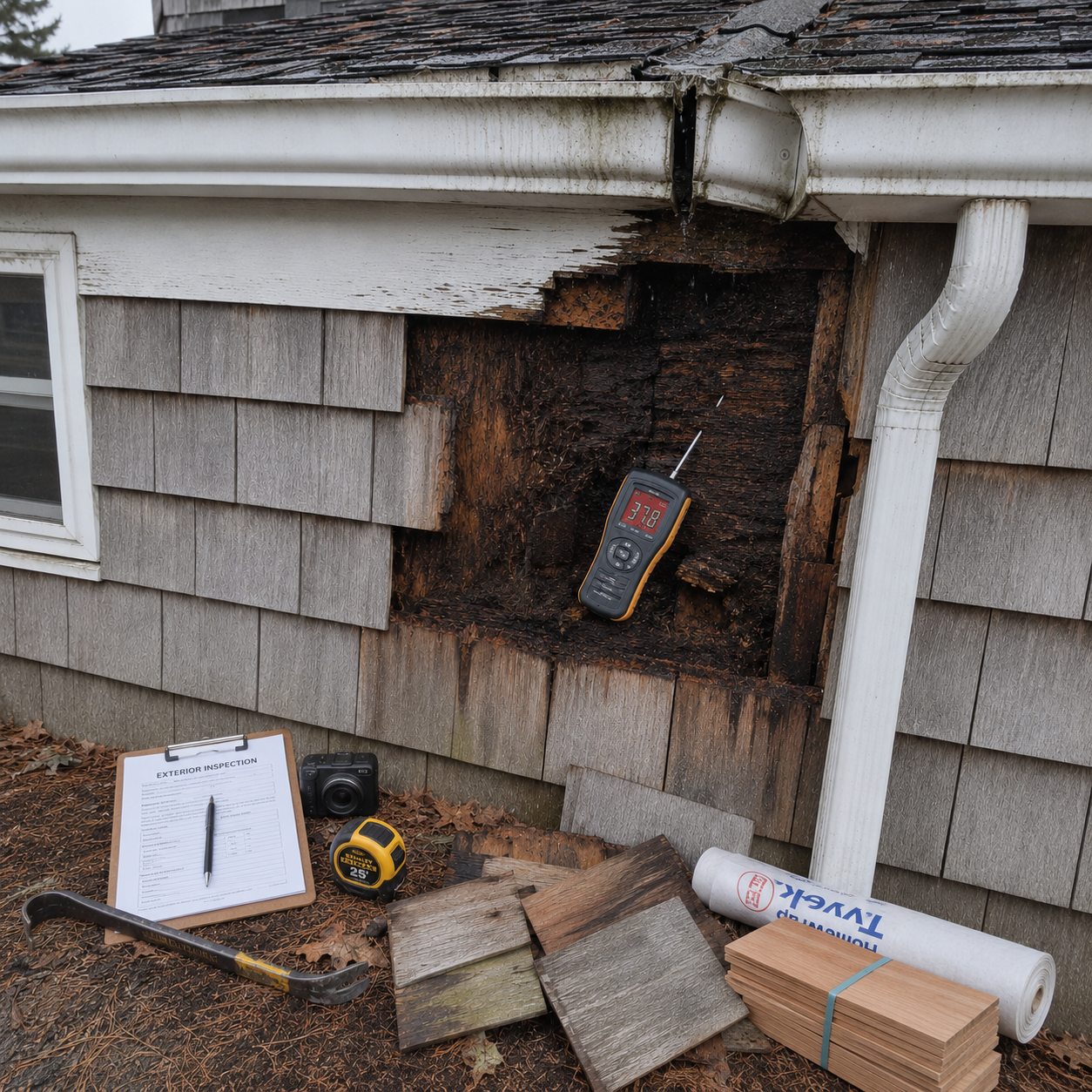 Water and Rot Damage Repair by WM Construction, Centerville, MA