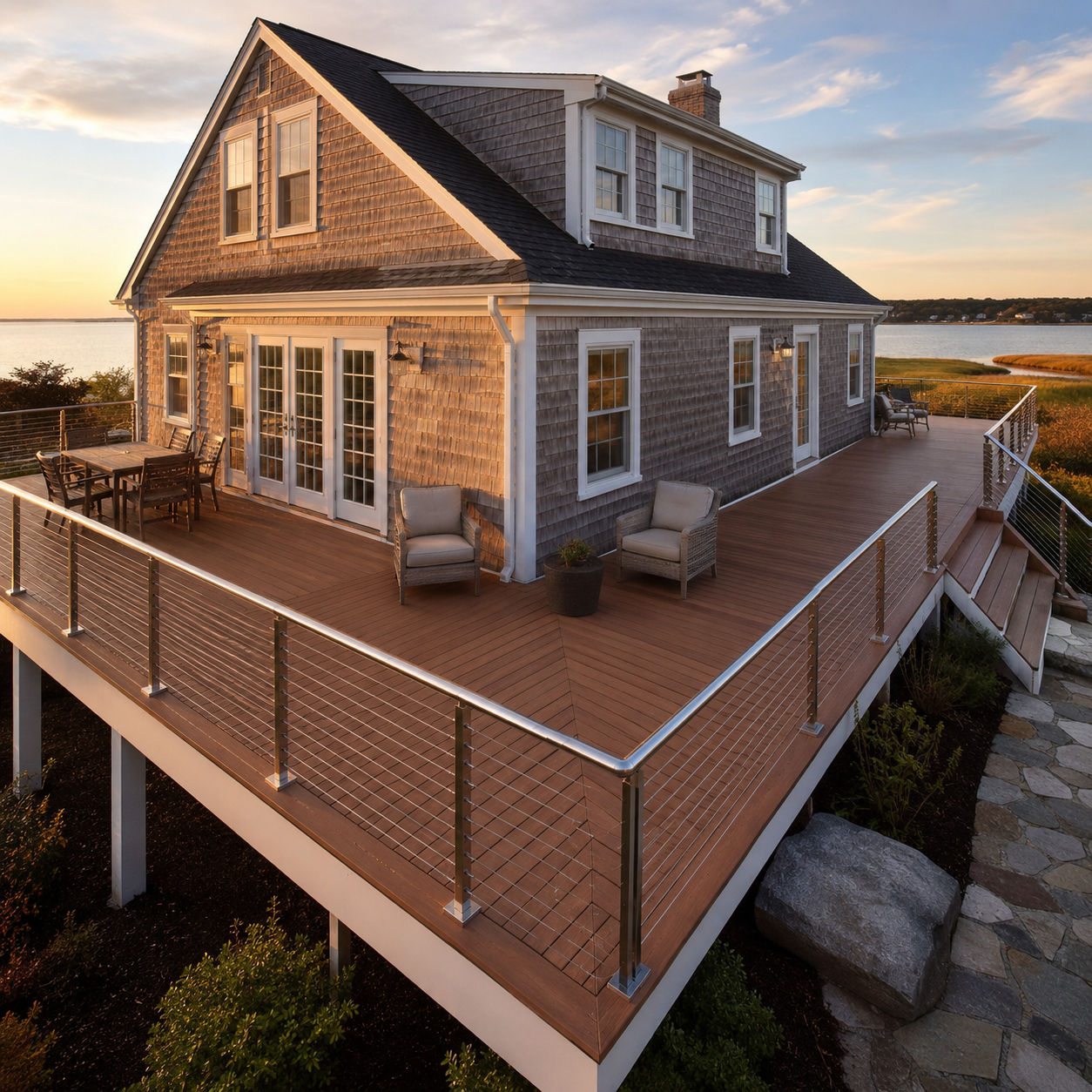 Wraparound Deck by WM Construction, Centerville, MA
